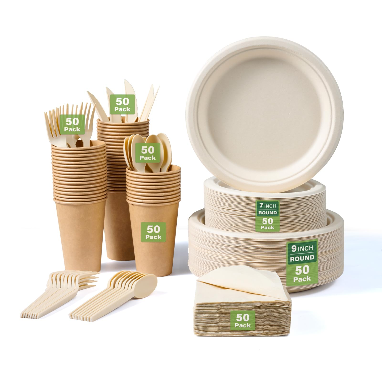 Areca leaf plates and jute table mat sets from the Sustainable Dining collection